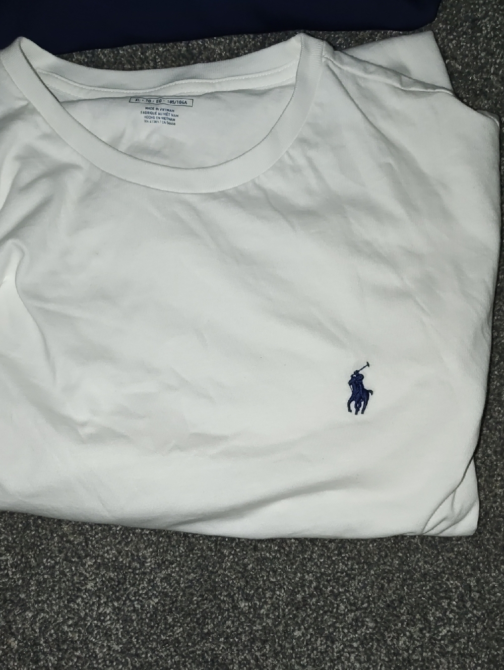 Polo by Ralph Lauren Navy & White Long Sleeve Tees - Picture 6 of 7